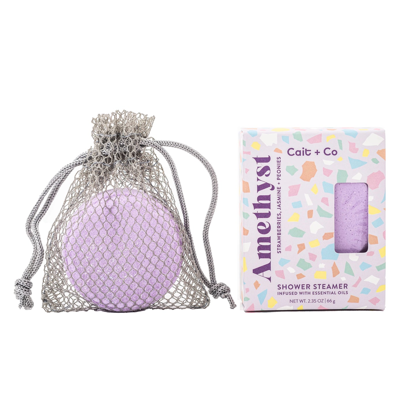 Amethyst Gem Shower Steamer Cait + Co