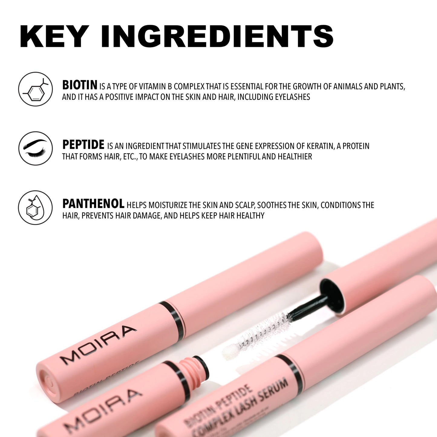 Biotin-Peptide Complex Lash Serum Moira Cosmetics