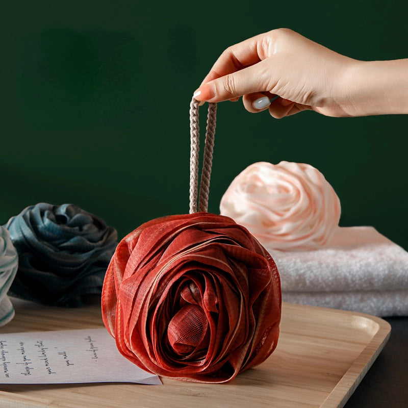 Papo- Rose Shower Pouf Premium Quality and Rich Foaming West Aussie Supplies